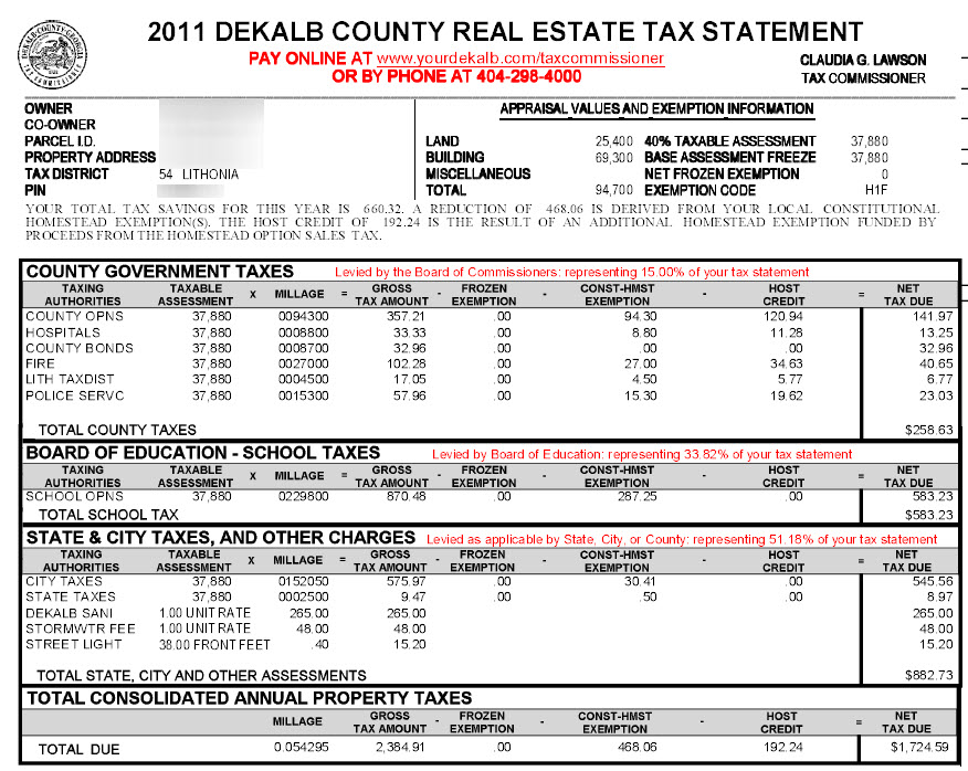 Brookhaven DeKalb County Property Tax Calculator. Millage Rate